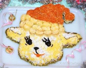 Очень вкусный салат "Новогодняя овечка" - новогодние рецепты