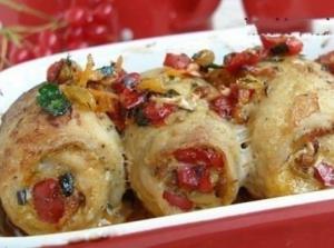 Свиные рулетики с начинкой