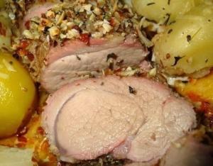 Сочное мясо в ореховой панировке