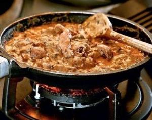 Бефстроганов с грибами