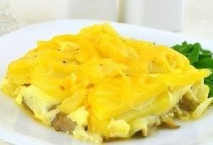 Вкуснейшая запеканка из картофеля, грибов и двух видов сыра
