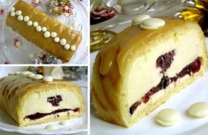 Карамельное рождественское полено