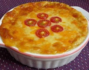 Картофельная запеканка с сыром и луком