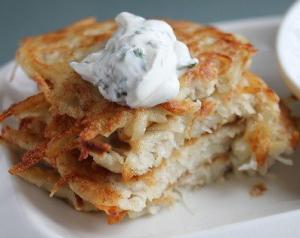 Картофельные блины с куриным фаршем