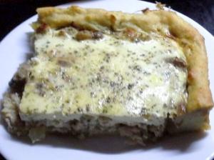 Картофельный пирог с курицей и шампиньонами
