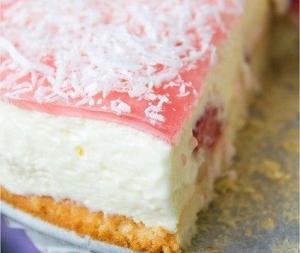 Клубничный чизкейк с белым шоколадом