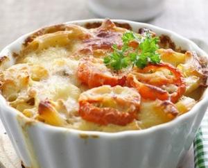 Макароны, запеченные с помидорами, под сыром