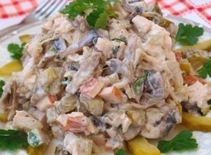 Мясной салат Спутник