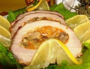 Рождественское фаршированное мясо