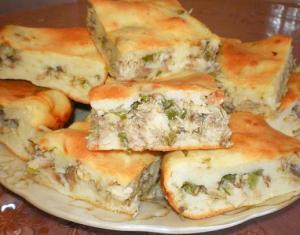 Рыбный пирог на скорую руку