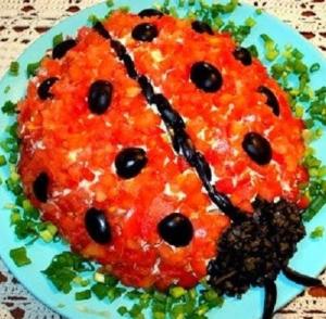 Салат "Божья коровка"