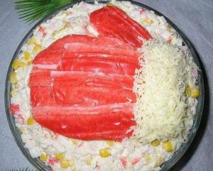 Салат "Крабовая варежка"