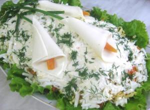 Салат на любой вкус "Каллы"