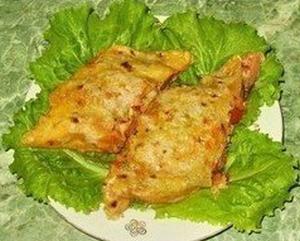 "Фаршированный" лаваш запечённый в духовке