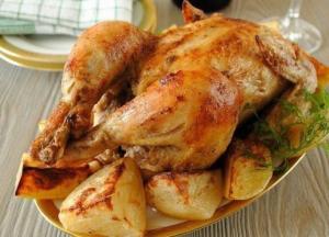 Цыпленок запеченный с картофелем