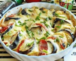 Куриная грудка с баклажанами