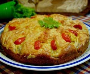 Пирог с мясными шариками