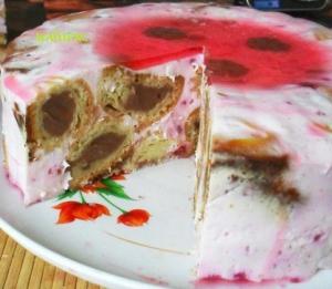 Торт-желе с эклерами