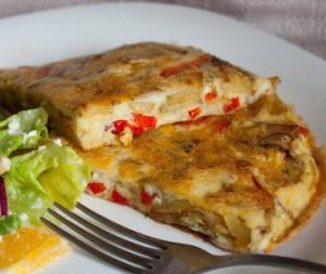 Фритата с картофелем и сладким перцем