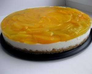 Чизкейк с персиками (без выпечки)