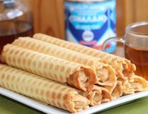 Вафельные трубочки со сгущенкой