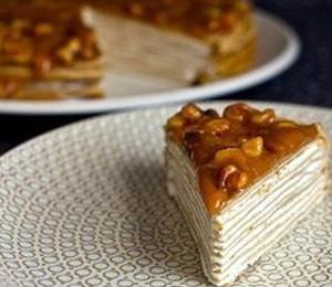 Блинный торт с бананами