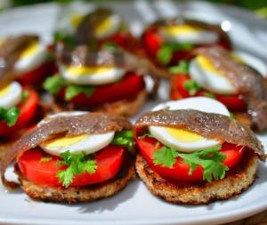 Гренки с анчоусами