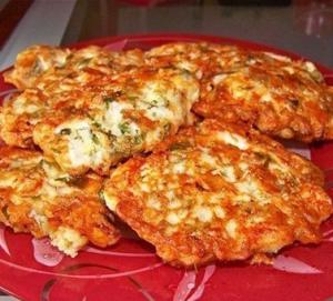 Куриные оладьи с сыром на кефире