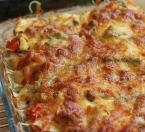 Куриный стейк с овощами
