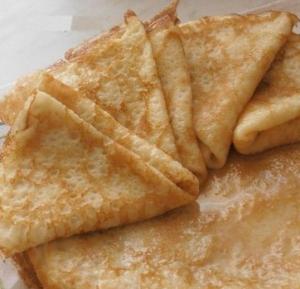 Блинчики с сахаром и маслом