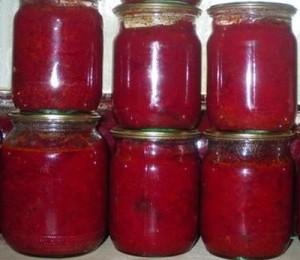 Икра из овощей со свеклой