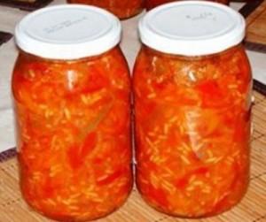 Кабачки на зиму с рисом