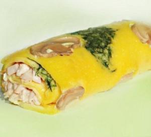 Куриные рулетики с грибами