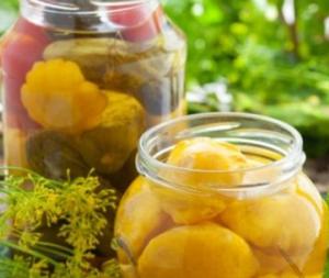 Патиссоны маринованные, Консервированные патиссоны