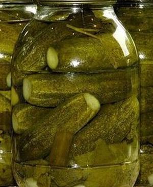 Консервированные огурцы с сухой горчицей