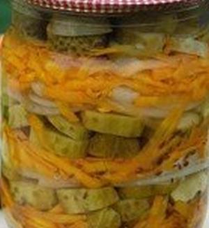 Маринованный салат из огурцов на зиму