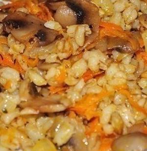 Перловая каша с грибами