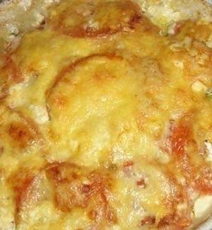 Тушеное мясо под сыром