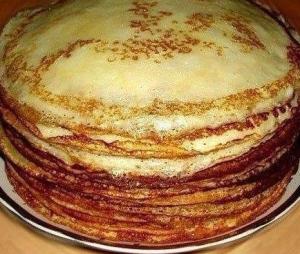 Бабушкины тонкие блины на молоке