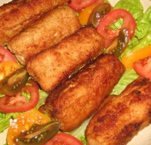 Жареные колбаски из фарша