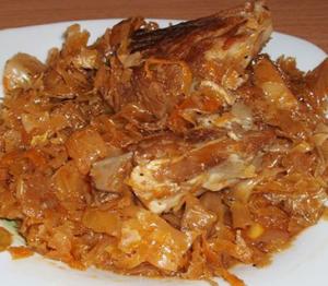 Свиные ребрышки с капустой
