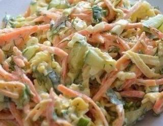 Салат из корейской морковки и курицы