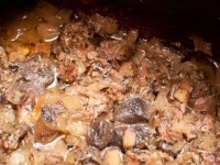 Говядина с шампиньонами