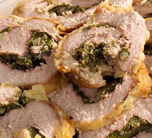 Мясные рулеты с грибами и сыром