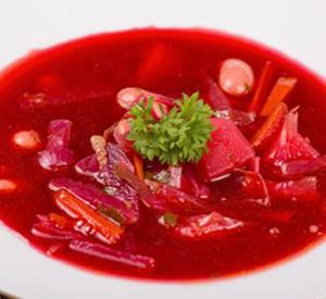 Постный борщ с фасолью
