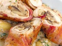Рулеты из курицы с грибами