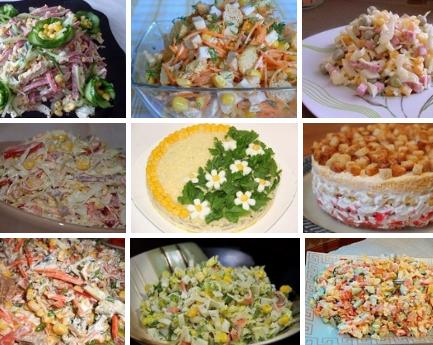 Салаты с кукурузой